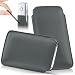 Produktbild Huawei Y6 (2017) Hülle Grau Sleeve [OneFlow Slide Cover] Ultra-Slim Schutzhülle Dünn Handyhülle für Huawei Y6 (2017) Case Full Body Handytasche Kunst-Leder Tasche