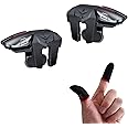 rinsfox 2022 Upgrade Fox Game Trigger, High Precision Mapping Tech, 6 Finger Mobile Game Fire Buttons L1R1 Shooter Sensitive Joystick for PUBG/Call of Duty/Fortnite (Black)