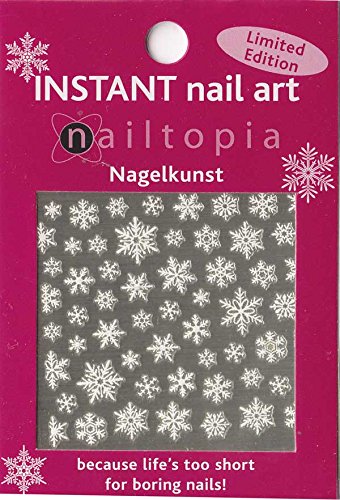 Nailtopia nail stickers: White snowflakes