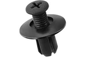 CABLEPELADO - 30x Remaches para Parachoque de Coche – Grapas de Carrocería Universales para Guardabarros, Puertas, Aletas y Paragolpes – Clips de Plástico ABS para Agujero de 6 mm – Color Negro