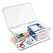 Produktbild mDesign Aufbewahrungsbox – stapelbarer Verbandskasten mit Deckel für den Medizin-Schrank – dank BPA-freiem Kunststoff perfekt als Medikamenten Organizer – durchsichtig