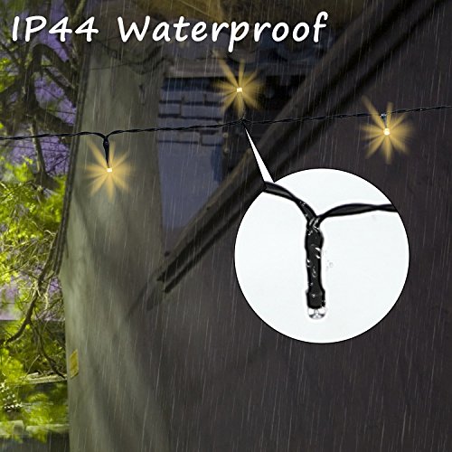 Denknova® 50er Solar LED Lichter Lichterkette Wasserdicht für Festival Garten Deko (warmweiß) - 3