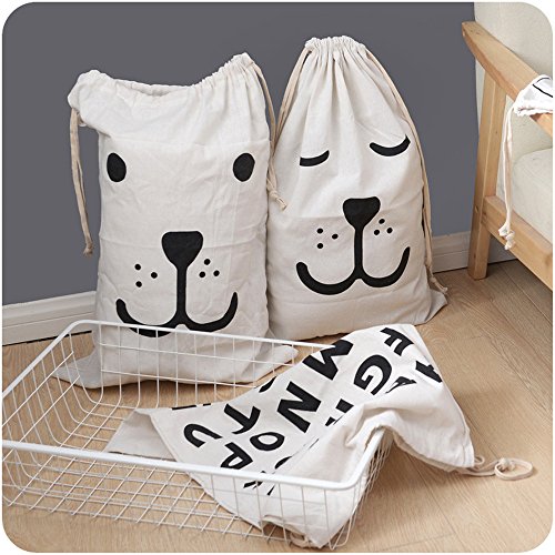 Canvas Jumbo Duvet Aufbewahrungsbeutel, Stoff Wäschebeutel Wäschekorb Großer Hängen mit String Toys Aufbewahrung Reisetaschen Taschen (26 Buchstaben) - 4