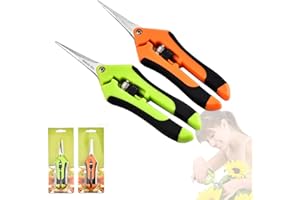 CIOUYAOS 2pcs Klein Gartenschere, Astschere Bonsai Schere Baumschere Ernteschere, Pruning Shears Garden Scissors für Bonsai Pflanzen Blumen Ernte Obst Gemüse