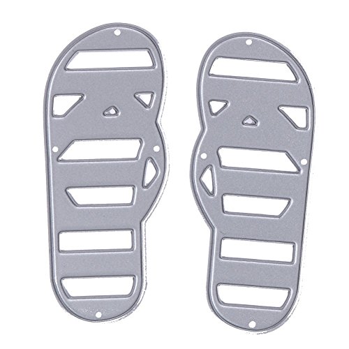 Amazingdeal365 ein Paar Pantoffeln Metall Form Schablonen Schneiden DIY Dekor Sammelalbum Karten Buchzeichen Lesezeichen als Geschenk für Freunde Geburtstag Kinder,Kindergarten Hobby Schule Handarbeit Unterricht usw. Ein tolles Geschenk!