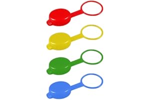 AsiaShopping 30 Tappi in PLASTICA con Collare Colorati per Alimenti Bottiglie Vino Birra