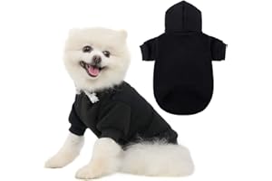 KOOLTAIL Basic Dog Hoodie - Soft and Warm Dog Jumper with Leash Hole and Pocket, Dog Winter Coat, Cold Weather Clothes Sweater for Small Medium Large Dogs Puppy Cat Boys Girls