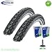 Produktbild Mondial 01022621SKAV 2 x Schwalbe Marathon Fahrraddecke Reflex Schwarz + 2 Schläuche AV13 Autoventil - 50-559