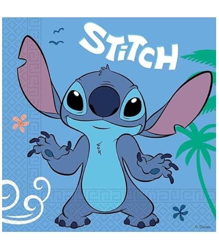 Lot De 8 Gobelets En Carton Stitch – 220 Ml – Vaisselle Jetable Officielle Pour Anniversaire Enfant, Fête Thème Lilo & Stitch
