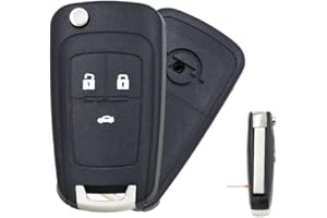 KUYUANSU Autoschlüssel Gehäuse Funkschlüssel Key mit 3 Tasten Klappbares Autoschlüsselgehäuse für Opel Vauxhall Insignia Astra J Zafira B Meriva mit HU100 ungeschnittener Klinge