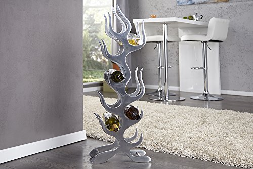 Design Weinregal FLAME Alu fuer 9 Flaschen Accessoire - 4