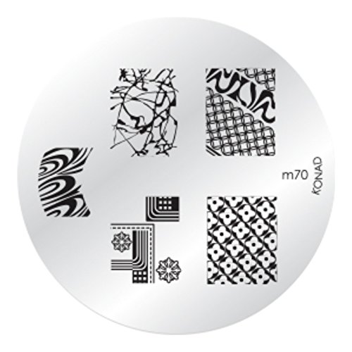 Stamping Set SHOPPING DREAM – Clear Jelly Stamper transparent + Scrapper + Stampinglack Weiss 11ml + Stamping-Lack Violet 11ml + Stamping Lack Magenta 11ml + KONAD Stamping Schablone M15 + KONAD Stampingschablone M16 - 4