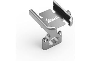 FTNBAE Für Piaggio Vespa Sprint Primara Scooter GTS 300 125 Granturismo 200 S125 S15 Motorrad Handyhalterung GPS Ständer Halterung (Farbe : Handlebar Silver)