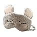 Produktbild gespout Schlafmaske schlafen Maske Verstellbarer bequemer Augen Reisen Eye Mask Schutz für Mädchen Frauen Kinder Cute Form des Mouse 1pcs Grau