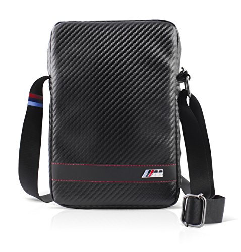 BMW BMCBTBPM2BL Sport-Reisetasche für Apple iPad Mini Carbon-Effekt Streifen schwarz