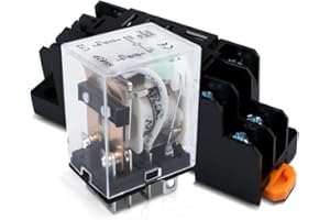 Innfeeltech 1pcs DC 24V relè di potenza elettromagnetica con, 8 Pin 5A relè a bobina con base a calza HH62P