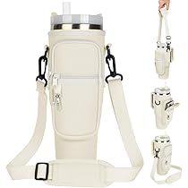 Borsa porta bottiglie d'acqua con tasca per telefono accessori per Stanley Cup 40/30 oz, borsa termica in neoprene con tracolla regolabile e tracolla per palmare Accessori Stanley Cup