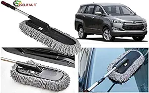 Selifaur Microfiber Flexible Duster Car Wash | Car Cleaning Accessories | Microfiber | Brushes | Dry/Wet Home, Kitchen, Office Cleaning Brush with Expandable Handle for - Toyota Innova Crysta 2016
