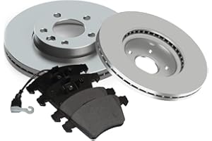 1 FIRSTLINK THE AUTO PARTS SUPPLIERS Front Brake Discs & Pads fits for Volkswagen (VW) Transporter T5 & T6, Caravelle 5 & 6, Shuttle MPV [2003->] 1.9, 2.0, 2.5, 3.2, TDi, TSi, BiTDi | 7H0615301D 7E0615301D 7H0698151 JZW698151Q