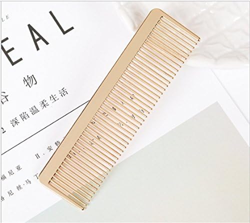 Simple Retro Brass Color Comb,Portable Metal Pocket Comb