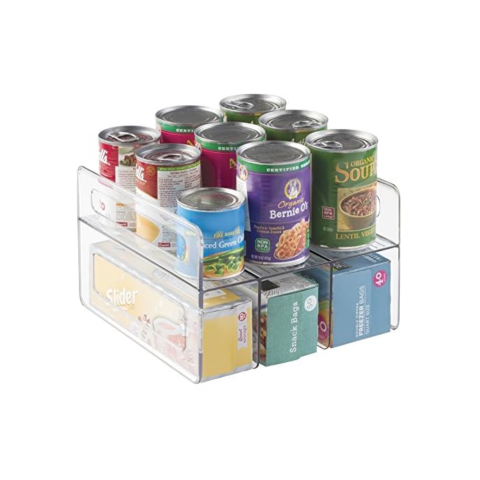 mDesign Küchen Organizer, durchsichtig – die wandelbare Sortierbox