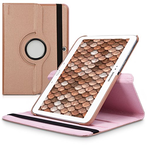 kwmobile Hülle für Samsung Galaxy Tab 3 10.1 P5200 / P5210 / P5220 – 360° Standfunktion Case Tablet Schutzhülle Kunstleder – Smart Cover Tabletcase Rosegold - 5