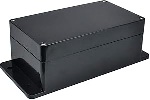 Therlan Abzweigdose Schwarz Wasserdicht, Elektronik Gehäuse Kunststoff, IP65 Anschlussdose ABS Gehäuse Abzweigdose Aufputz Verteilerdose Außen Wasserdicht Verteilerdose Schwarz (158 * 90 * 60mm)