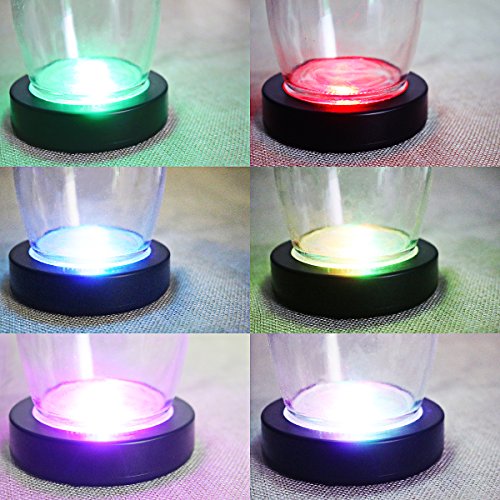 MYTK beleuchteter LED Flaschenuntersetzer als cooler Effekt für Partys und zur Dekoration (Nicht Wiederaufladbare Untersetzer) - 2