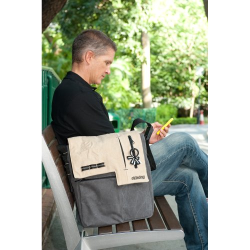 Imagen 5 de Okiedog 24225 Paige - Bolso para pañales y cambiador, color beige y gris