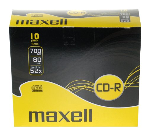 Maxell CD-R Rohlinge 80min 700MB 52x 10er Pack Slimcase