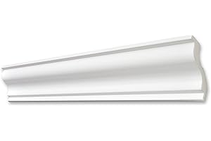 DECOSA Moulure S100 (Sylvia) - polystyrène - blanc - 70 x 70 mm - longueur 2 m - 10 pièces (=20 m)