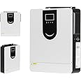 6200W Solar Hybrid Inverter DC48V to AC 220V/230V/240V, Hybrid All-in-One Inverter Off-Grid with 120A MPPT Solar Charger Controller, for Camper, Home