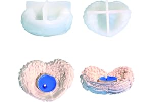ANNERATTERYER Stampo in Silicone Ali D'angelo,3D Ali di Angelo Portacandele Ornamenti in Silicone Alimentare,Angelo Ali Forma Muffa 3D Torta Stampo,per la Produzione di Portacandele per Ali D'amore