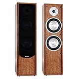 STARKES DESIGN: Für ein harmonisches Zusammenspiel mit der Wohneinrichtung schmücken sich die Standboxen mit einer eleganten Formensprache. Eine Box wiegt gerade einmal 9 kg. Insgesammt haben sie ein Breiten-Höhen-Tiefen-Verhältnis von 21 x 79,5 x 24 cm.