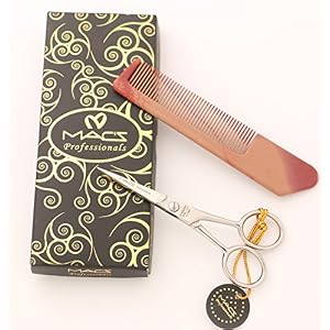 MACS PROFESSIONAL,Beard & Mustache, Scissors And Comb, With Adjustable Screw ,Precise Facial Hair Trimming - Sharpness… - Image 4