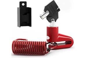 ZenXstore Serratura freno a disco – Forte lucchetto bici per monopattino elettrico, moto e scooter – Protezione antifurto con blocco a disco freno – Compatto e resistente alle intemperie