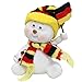 Produktbild Dekohelden24 Poly Fußball Schneekind in schwarz/gelb/rot, ca. 12,5 cm
