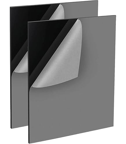 HEIHAK 6 stuks A3 zwart perspex blad, 2 mm dikke acrylplaten, plastic