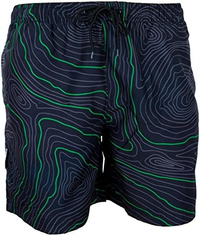 GUGGEN Men's Swimming Trunks Out Of High-Tec Material Swim Shorts Bathing Drawers Bathers Slip *High Quality Print* Colour Green XL