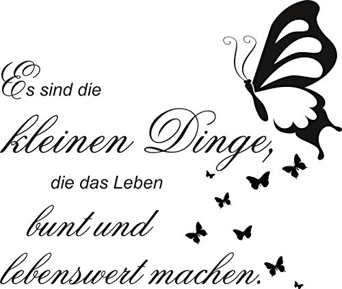 greenluup wandtattoo spruch weisheit lebensmotto es sind die kleinen dinge, die das Leben…wohnzimmer,schlafzimmer,esszimmer,küche,flur,arbeitszimmer,büro,jugendzimmer - 5
