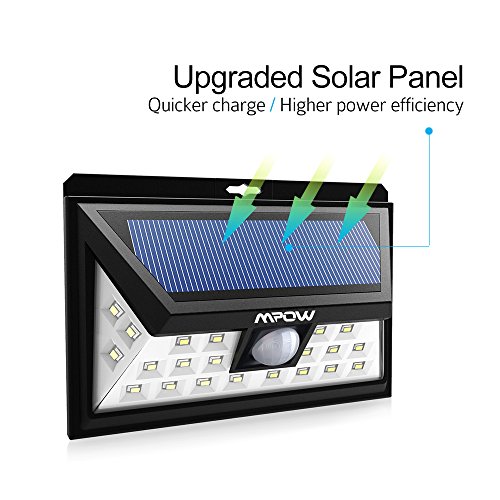 Outdoor Solar-Sicherheits-Licht Solar MPOW 24 LED-Licht drahtloses wasserdicht Sicherheits-Bewegungs-Sensor-Licht für Patio, Deck, Hof, Garten, Auffahrt, Außenwand mit 3 Modi Bewegung aktiviert, Weitwinkel-Sensor - 8