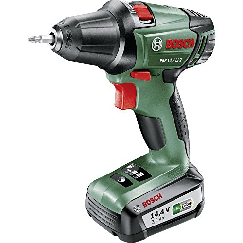 Bosch DIY Akku-Bohrschrauber PSR 14,4 LI-2, Akku, Ladegerät, Doppelschrauberbit, Koffer (14,4 V, 2,5 Ah, 30 mm Bohr-Ø in Holz) - 2
