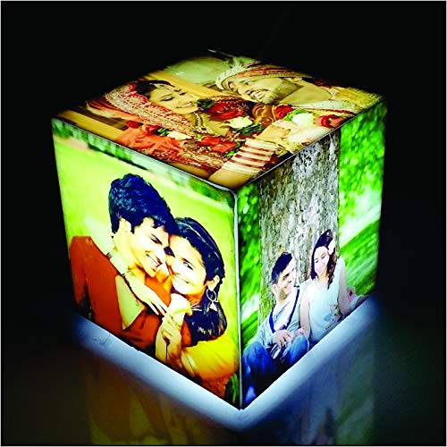 Zoci Voci Photo Lamp - Cubelit Mini - Personalized Birthday Gift - White Acrylic