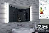 Design Badezimmerspiegel mit Dimmer, Warm und Kaltweis und Touchschalter 120 x 70 cm - 3