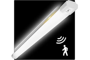 ‎LEOEU Feuchtraumleuchte LED mit Bewegungsmelder 60CM, 20W Deckenleuchte LED Röhre, Lampe mit Bewegungsmelder innen, IP65 Wasserfest Kellerlampe Wannenleuchte für Werkstatt Garage Flur Balkon Treppe