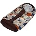 Infantastic Fleece-Winter Footmuff DIFFERENT COLOURS (Brown with Pattern (Happy Flower))
