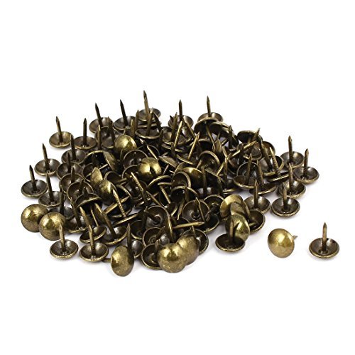 Preisvergleich Produktbild DealMux Ledersofa 10mm x 13mm Rundkopf Polster Tack Nagel Bronzeton 120pcs