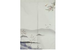 Hiseng Cortina de Puerta Japonesa Noren para Decoración del Hogar, Tapiz Cortina de Partición Dormitorio Kitchen Shop Restaurante Separador de Puerta (Pintar con Pincel,70x120cm)