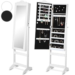 MIADOMODO Schmuckschrank mit Spiegel Standspiegel Spiegelschrank