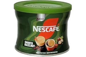 Nescafe Classic Instant Coffee SMOOTH HAZELNUT Hot/Cold Greek Frappe - 1 x 100g
